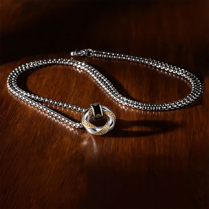 Buddha Stones 銅製中国コインメッキの富のネックレス - image 2