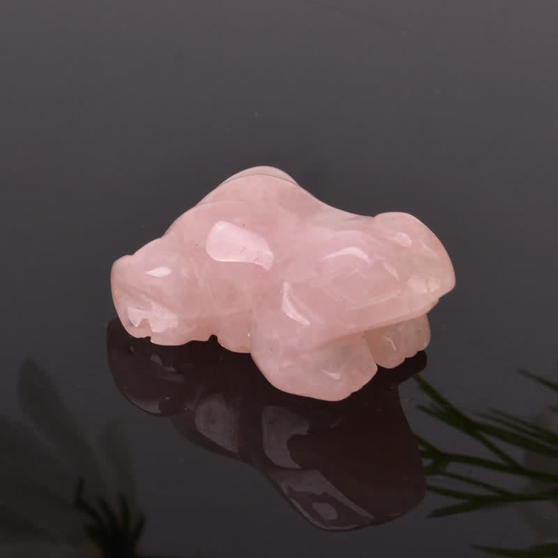 Buddha Stones 天然グリーンアベンチュリンクリアクォーツカエル型富のクリスタル＆ストーン装飾 - ローズクォーツ（癒し♥情熱） - image 21