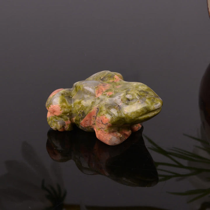 Buddha Stones 天然グリーンアベンチュリンクリアクォーツカエル型富のクリスタル＆ストーン装飾 - ユナカイト(バランス♥グラウンディング) - image 10