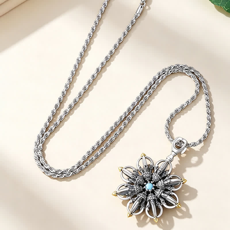 Buddha Stones 銅製ロータス ニュービギニングペンダントネックレス - image 1