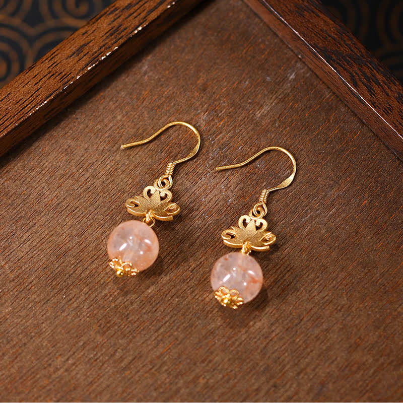 Buddha Stones シトリンロータスエンライトメントエナメルドロップイヤリング - image 2