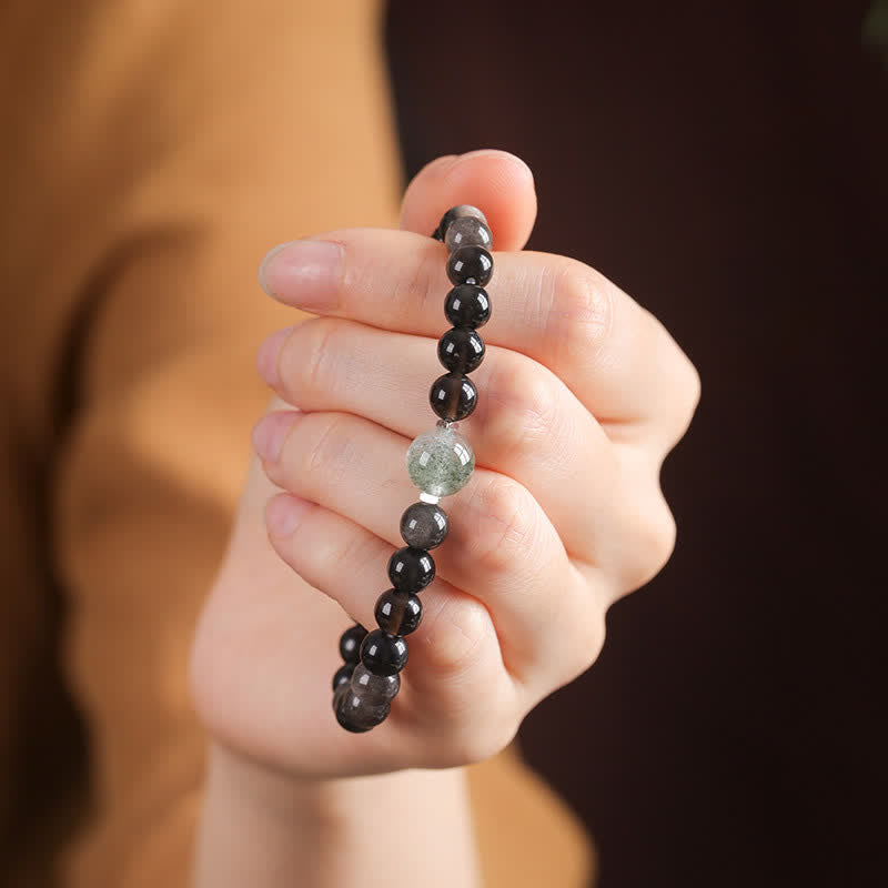 Buddha Stones 黒曜石のグラウンディング ハンドメイド 中国風ラウンドブレスレット - image 4