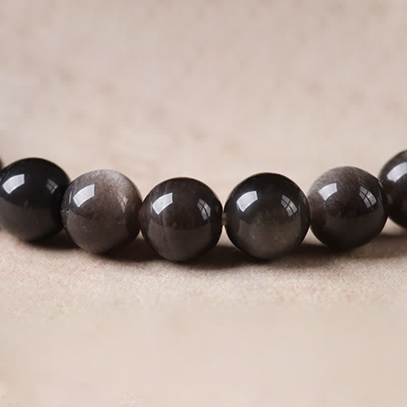 Buddha Stones 黒曜石のグラウンディング ハンドメイド 中国風ラウンドブレスレット - image 10