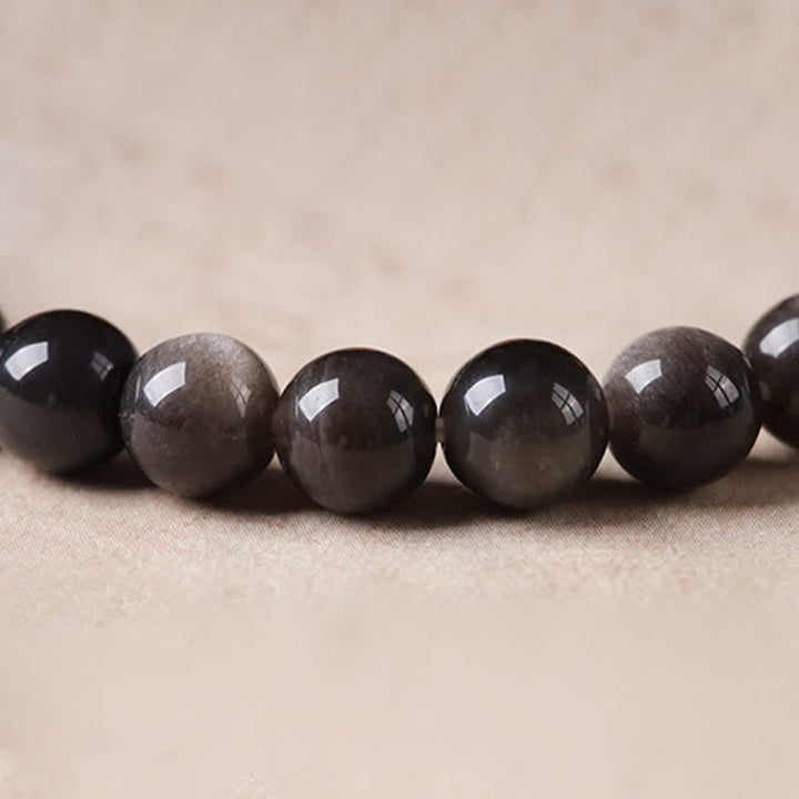 Buddha Stones 黒曜石のグラウンディング ハンドメイド 中国風ラウンドブレスレット - image 10
