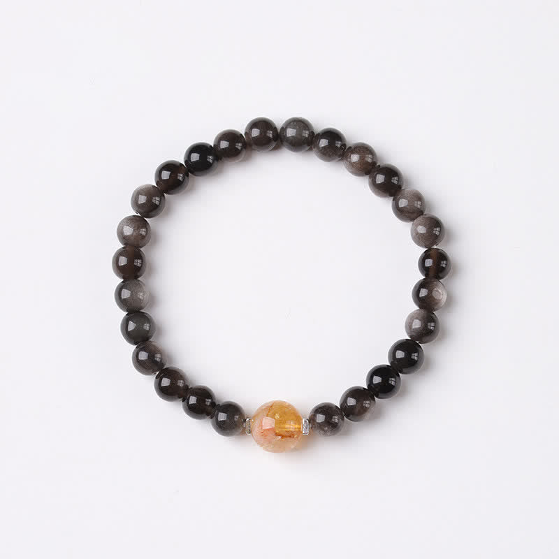 Buddha Stones 黒曜石のグラウンディング ハンドメイド 中国風ラウンドブレスレット - image 11