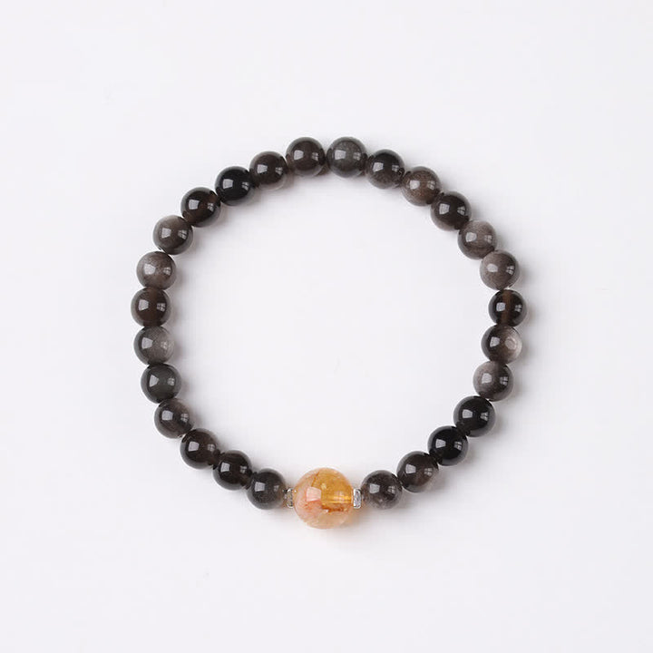 Buddha Stones 黒曜石のグラウンディング ハンドメイド 中国風ラウンドブレスレット - image 11