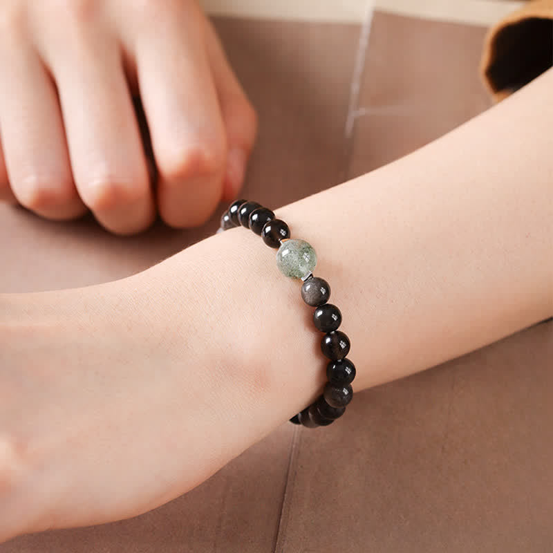 Buddha Stones 黒曜石のグラウンディング ハンドメイド 中国風ラウンドブレスレット - image 9