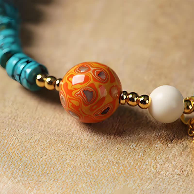 Buddha Stones ターコイズコミュニケーション ハンドメイド 新作 中国製ディスクビーズブレスレット - image 10