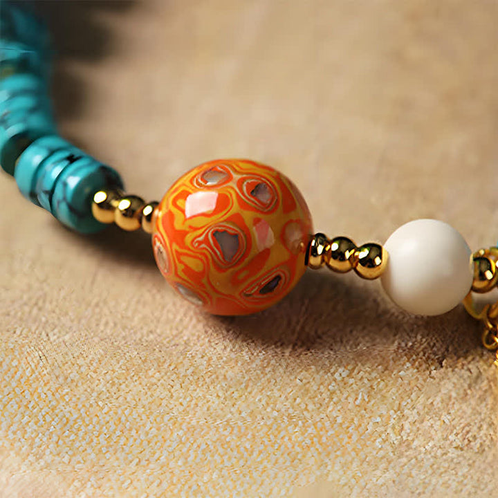 Buddha Stones ターコイズコミュニケーション ハンドメイド 新作 中国製ディスクビーズブレスレット - image 10