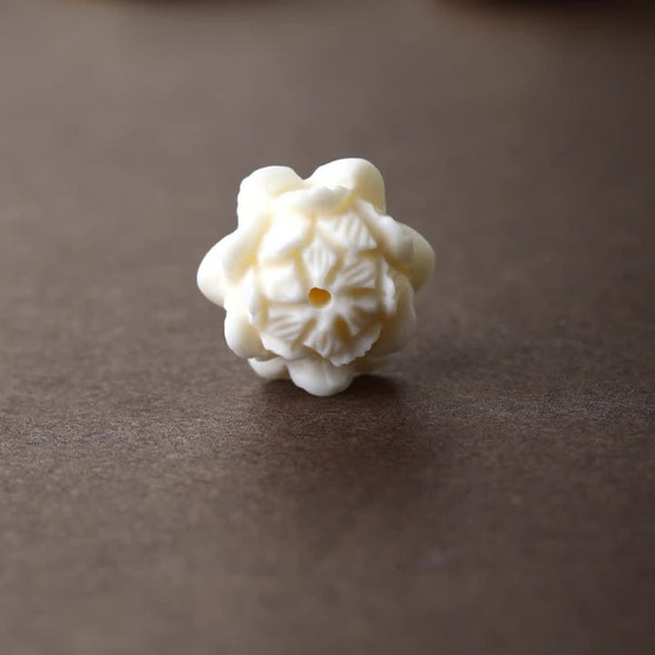 Buddha Stones レインボーオブシディアンロータスピース平和のお守りチャームプロテクションキーホルダー - image 4