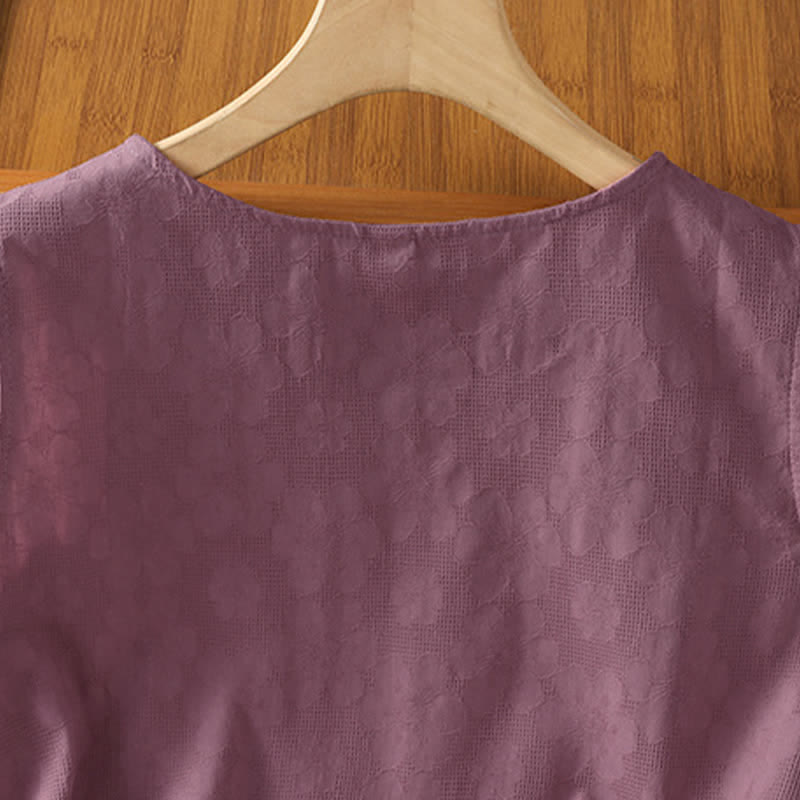 Buddha Stones 夏物カジュアルサイドスリットフラワーレディースノースリーブTシャツタンクトップ - image 11