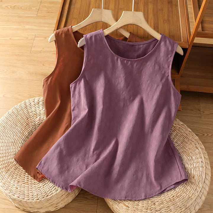 Buddha Stones 夏物カジュアルサイドスリットフラワーレディースノースリーブTシャツタンクトップ - image 14