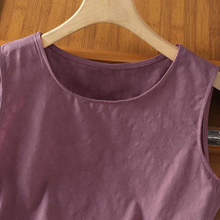 Buddha Stones 夏物カジュアルサイドスリットフラワーレディースノースリーブTシャツタンクトップ - image 9
