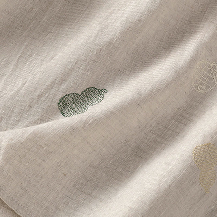Buddha Stones 夏物唐風マンダリンカラーカエルとひょうたんの刺繍入りレディース半袖シャツ - image 18