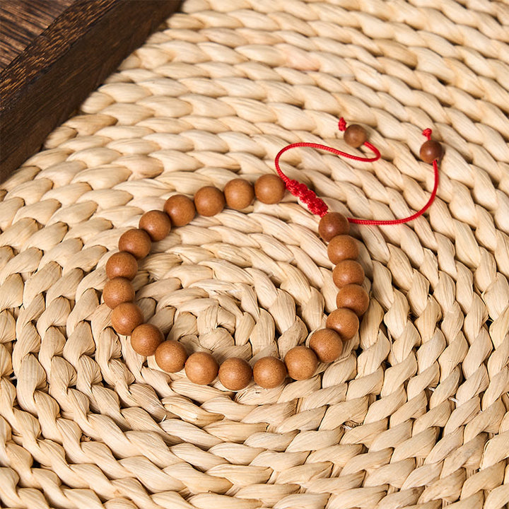 Buddha Stones サンダルウッドのグラウンディング　チベット産サンダルウッドマーラー数珠のリストマラ - image 1