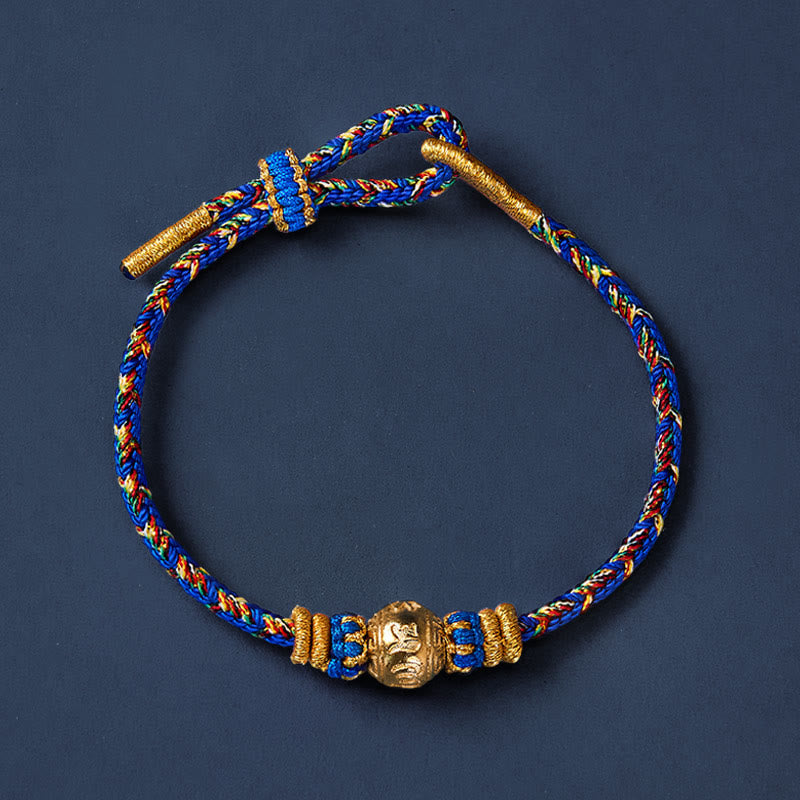 Buddha Stones 手織りストリングオーム・マニ・パドメ・フム平和ブレスレット - image 3