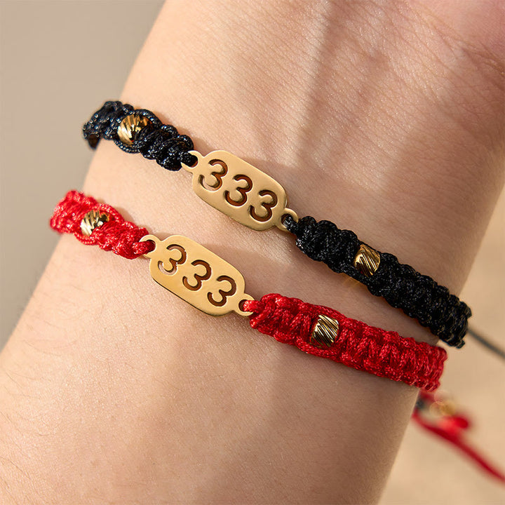 Buddha Stones エンジェルナンバーズ 赤黒編み紐コネクションブレスレット - image 20