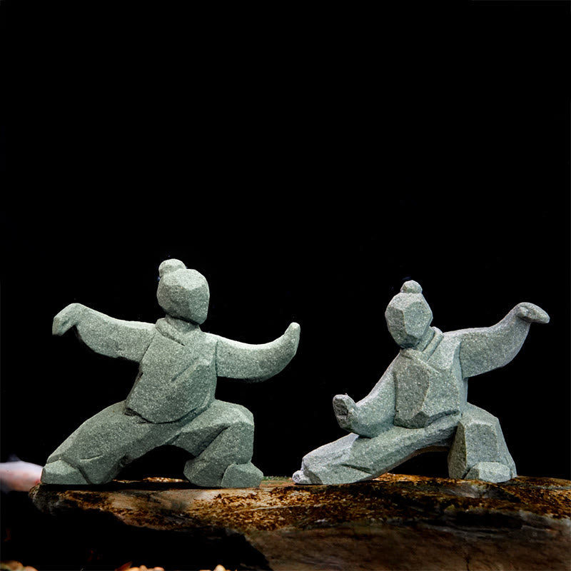 Buddha Stones 樹脂陰陽バランス太極拳フィギュアマインドフルリビング装飾 - image 0