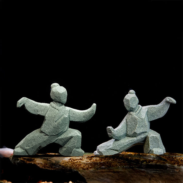 Buddha Stones 樹脂陰陽バランス太極拳フィギュアマインドフルリビング装飾 - image 0