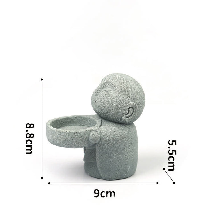 Buddha Stones 樹脂製仏陀静寂キャンドルホルダー像装飾品（キャンドルなし） - image 4