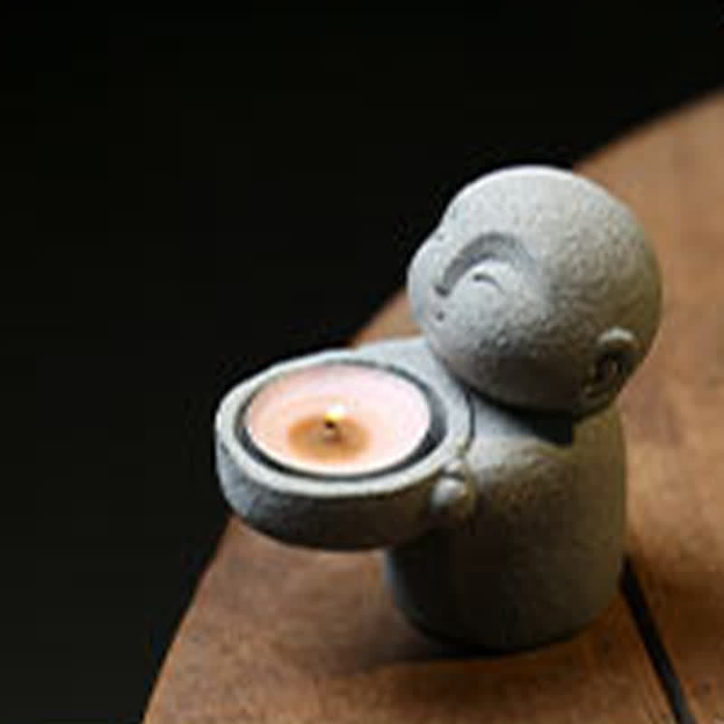 Buddha Stones 樹脂製仏陀静寂キャンドルホルダー像装飾品（キャンドルなし） - image 2
