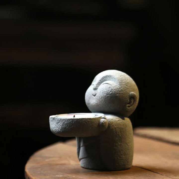 Buddha Stones 樹脂製仏陀静寂キャンドルホルダー像装飾品（キャンドルなし） - image 7