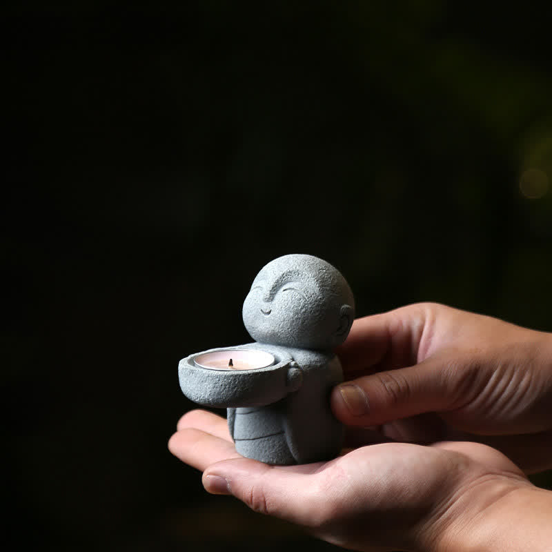 Buddha Stones 樹脂製仏陀静寂キャンドルホルダー像装飾品（キャンドルなし） - image 6