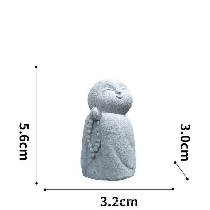 Buddha Stones 樹脂製小型祈祷地蔵仏像 慈悲瞑想像 - 長い数珠 5.6×3.2×3.0cm - image 15