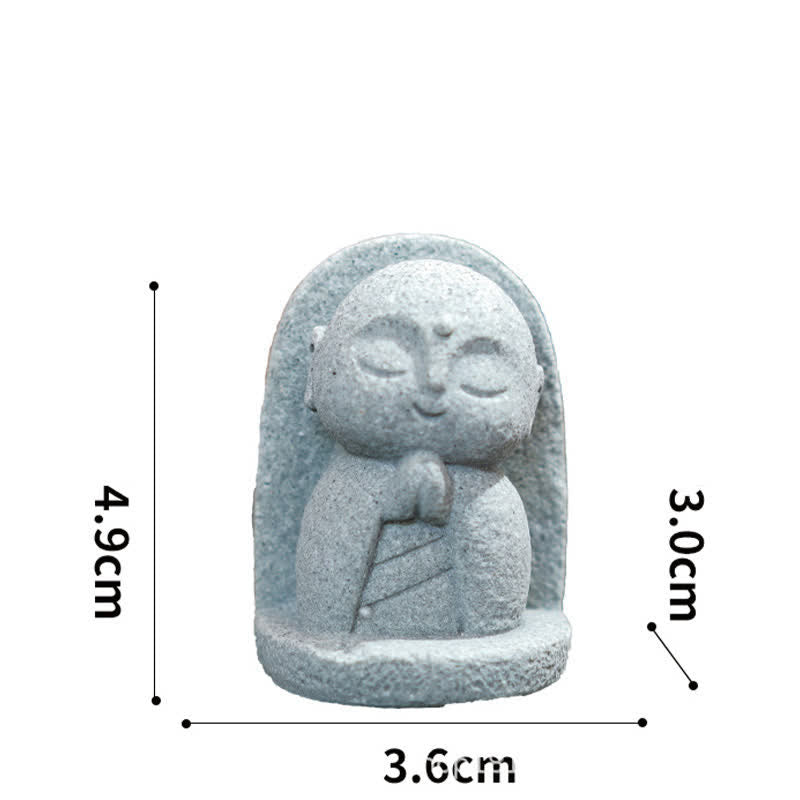 Buddha Stones 樹脂製小型祈祷地蔵仏像 慈悲瞑想像 - 寄りかかり祈祷台 4.9×3.6×3.0cm - image 12