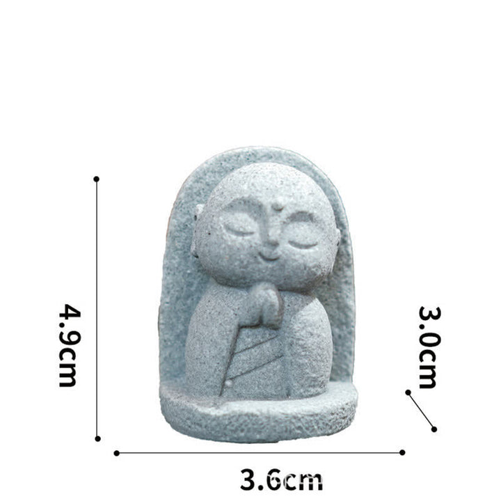 Buddha Stones 樹脂製小型祈祷地蔵仏像 慈悲瞑想像 - 寄りかかり祈祷台 4.9×3.6×3.0cm - image 12