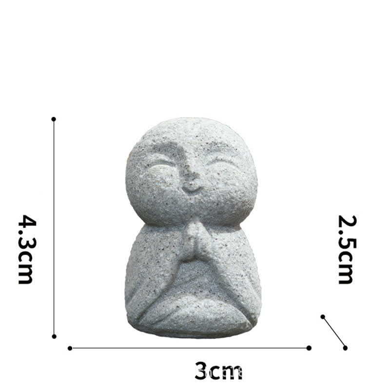 Buddha Stones 樹脂製小型祈祷地蔵仏像 慈悲瞑想像 - ひざまずいて祈る 4.3×3.0×2.5cm - image 18