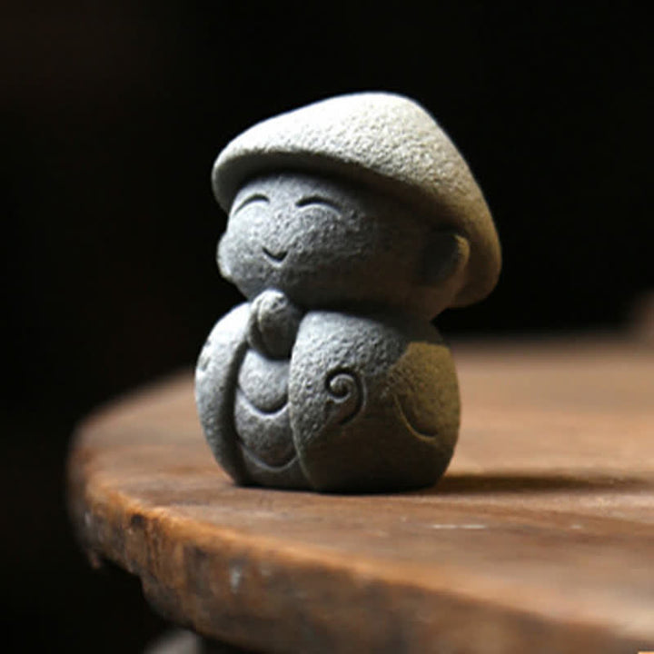 Buddha Stones 樹脂製小型祈祷地蔵仏像 慈悲瞑想像 - image 3