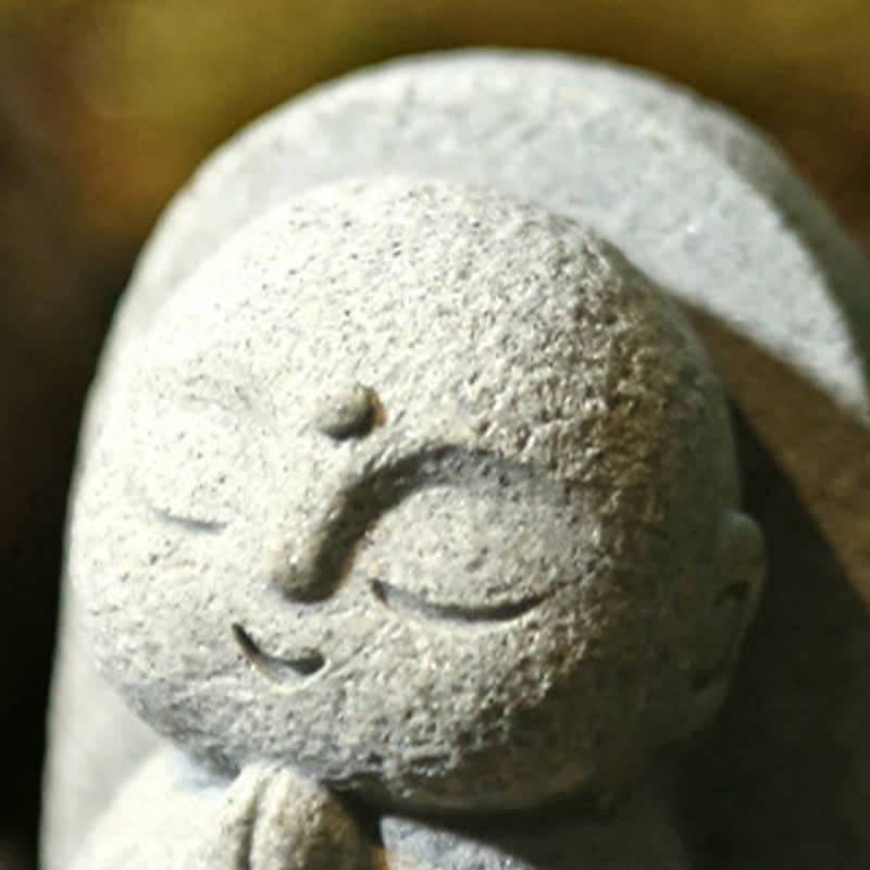 Buddha Stones 樹脂製小型祈祷地蔵仏像 慈悲瞑想像 - image 7