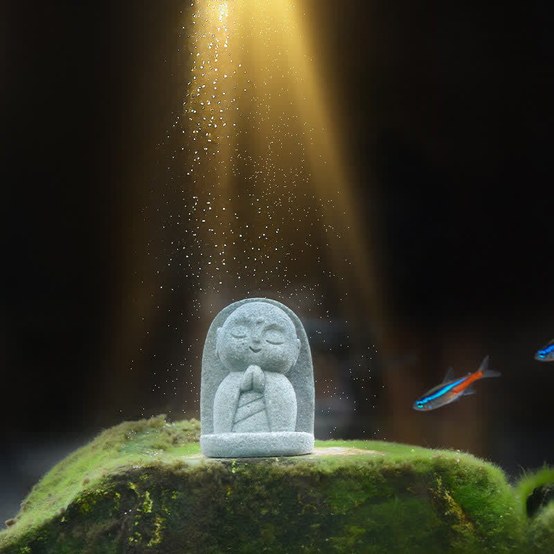 Buddha Stones 樹脂製小型祈祷地蔵仏像 慈悲瞑想像 - image 14