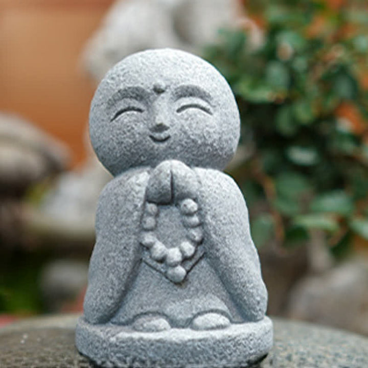 Buddha Stones 樹脂製小型祈祷地蔵仏像 慈悲瞑想像 - image 10