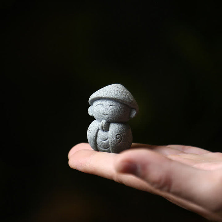 Buddha Stones 樹脂製小型祈祷地蔵仏像 慈悲瞑想像 - image 5