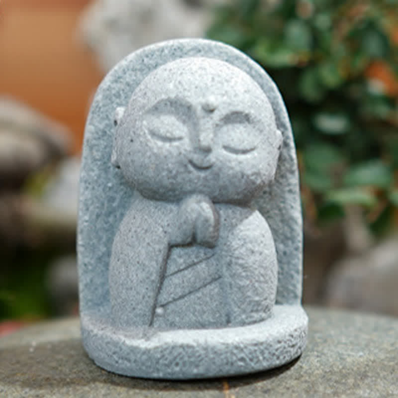 Buddha Stones 樹脂製小型祈祷地蔵仏像 慈悲瞑想像 - image 13