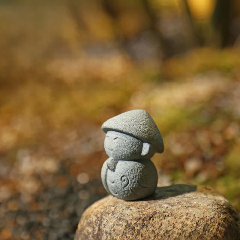 Buddha Stones 樹脂製小型祈祷地蔵仏像 慈悲瞑想像 - image 4