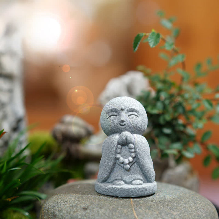 Buddha Stones 樹脂製小型祈祷地蔵仏像 慈悲瞑想像 - image 11