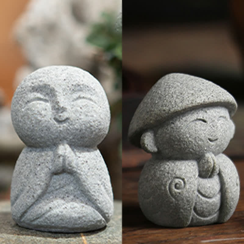Buddha Stones 樹脂製小型祈祷地蔵仏像 慈悲瞑想像 - image 20