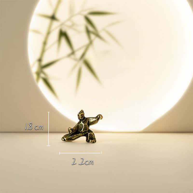 Buddha Stones 銅製ハーモニー 太極拳戦士 ミニ禅装飾フィギュア - スズメの尾を掴む 2.2×1.8cm - image 4