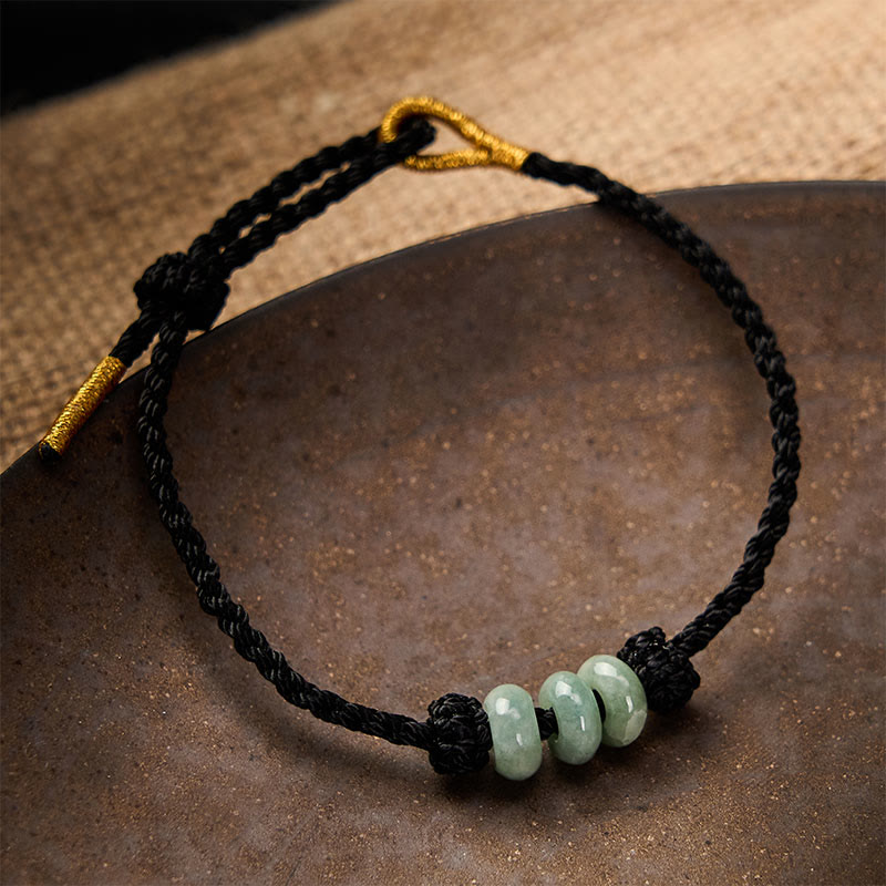 Buddha Stones 手作りの編み込み赤紐と3mmの翡翠ビーズを使った、保護効果のある調節可能なDIYブレスレット - image 18