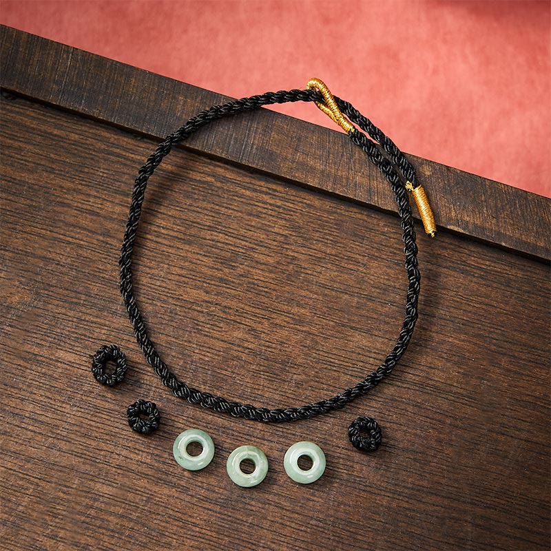 Buddha Stones 手作りの編み込み赤紐と3mmの翡翠ビーズを使った、保護効果のある調節可能なDIYブレスレット - image 21