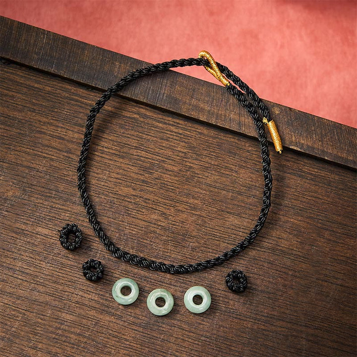 Buddha Stones 手作りの編み込み赤紐と3mmの翡翠ビーズを使った、保護効果のある調節可能なDIYブレスレット - image 21