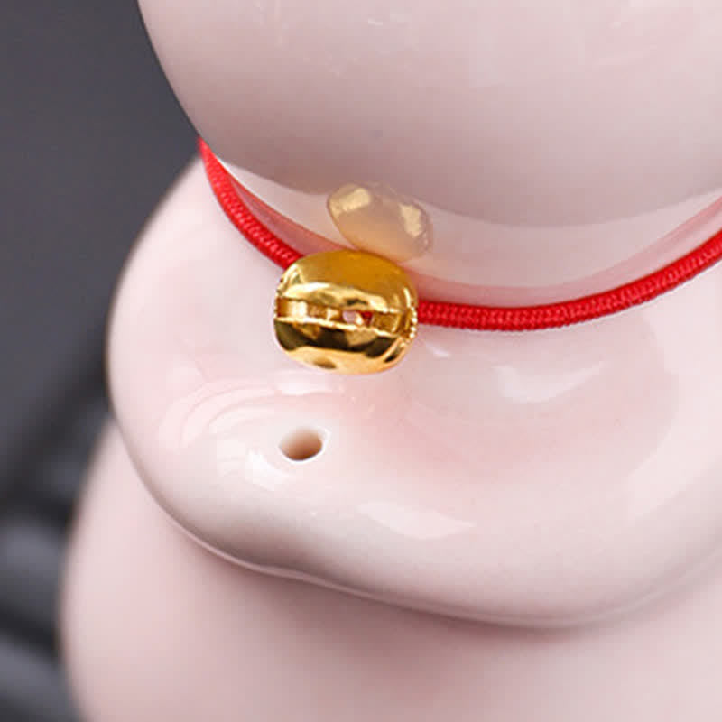Buddha Stones 灰受け皿付きセラミック製かわいい猫型お香立て（お香は付属しません） - image 10