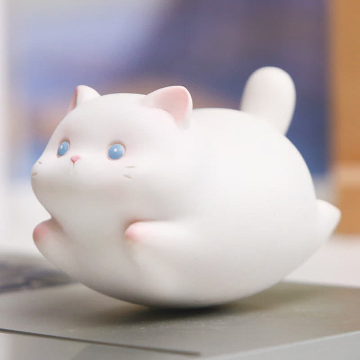 Buddha Stones 樹脂製のかわいいゆらゆら揺れる猫の幸せ漫画動物装飾 - image 7