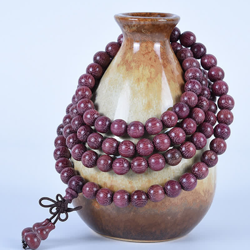 Buddha Stones 天然ペルトギネひょうたん108マーラー数珠 - image 1