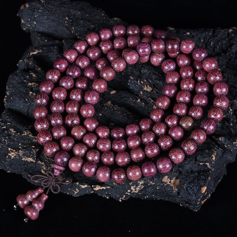 Buddha Stones 天然ペルトギネひょうたん108マーラー数珠 - image 2