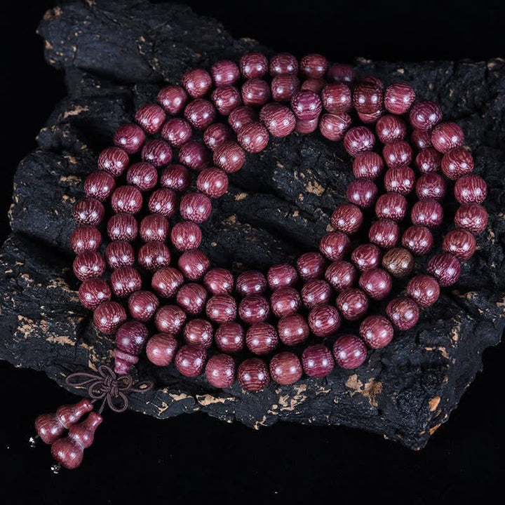 Buddha Stones 天然ペルトギネひょうたん108マーラー数珠 - image 2