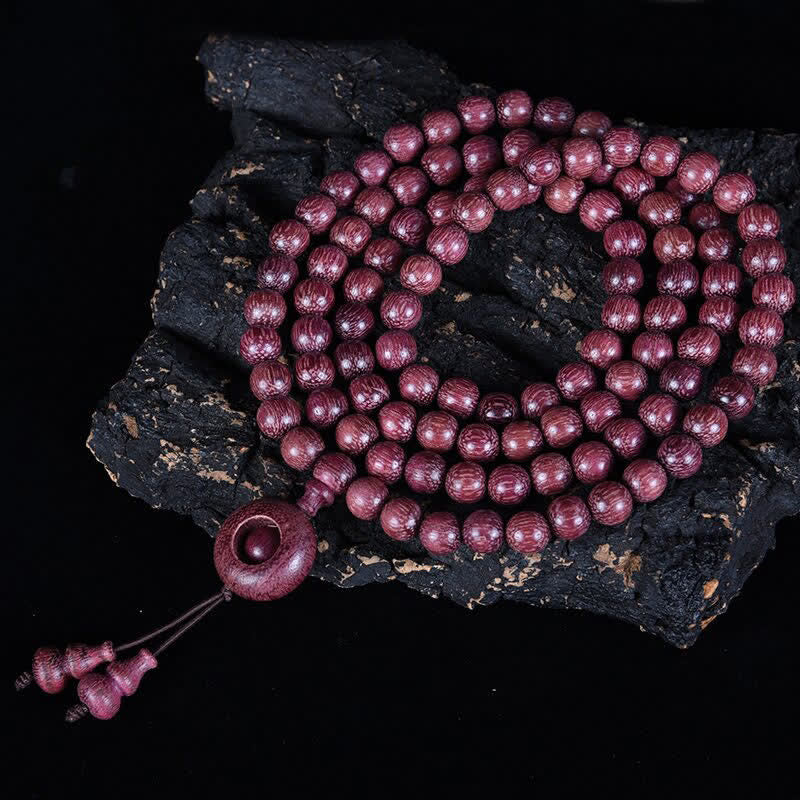 Buddha Stones 天然ペルトギネひょうたん108マーラー数珠 - 丸型バックル - 8mm - image 15